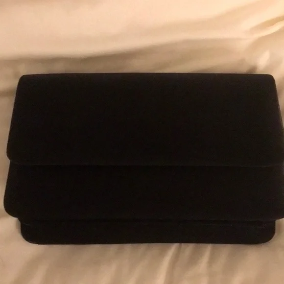 Carolyne Barton Black Evening Bag Handbag with magnetic snap & shoulder strap - Picture 5 of 11